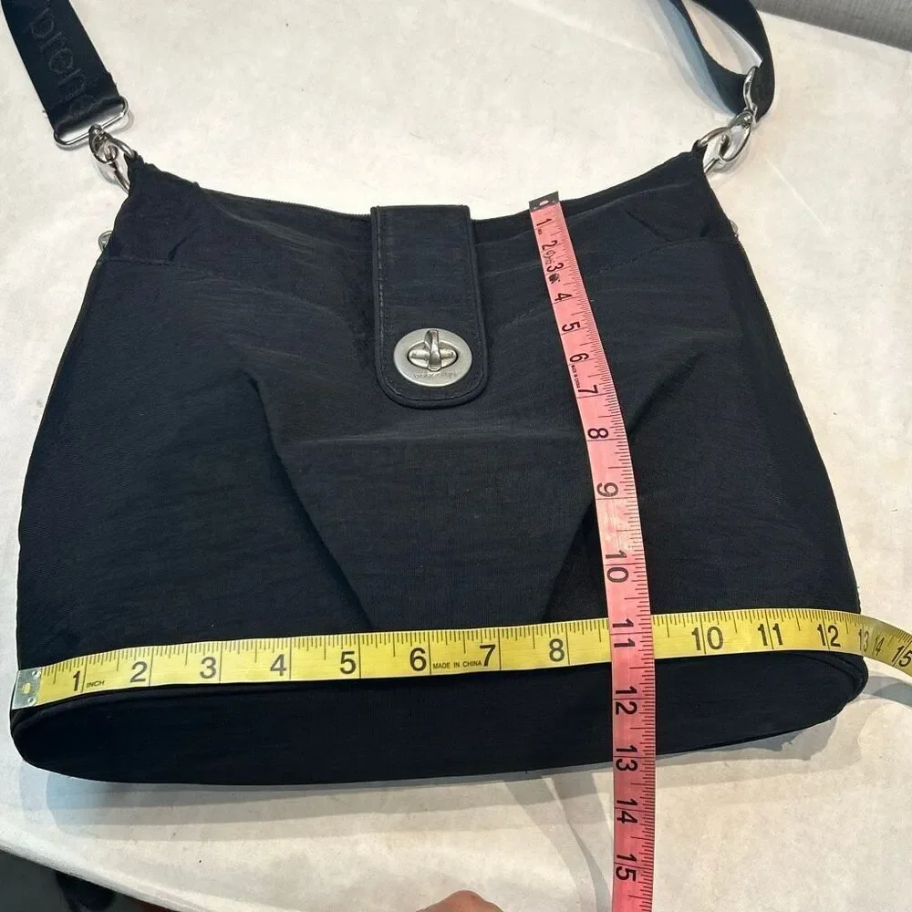 Baggallini Black Shoulder Bag Crossbody Purse Adjustable Strap